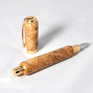 Spalted Maple Foutaine Pen